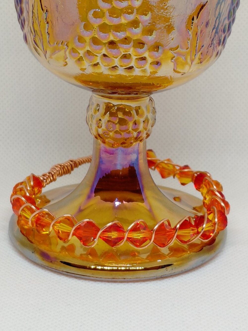 Artisan Vintage Marigold Collection Swarovski Fire Opal Sunset Copper Bracelet